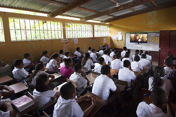 A classroom conservation presentation to both students and parents